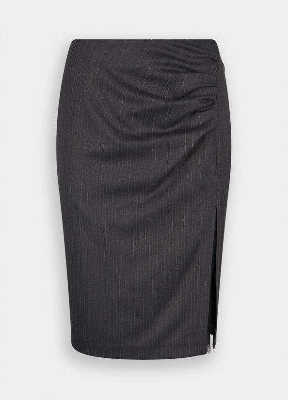 LIU JO Gonna gessata con pizzo