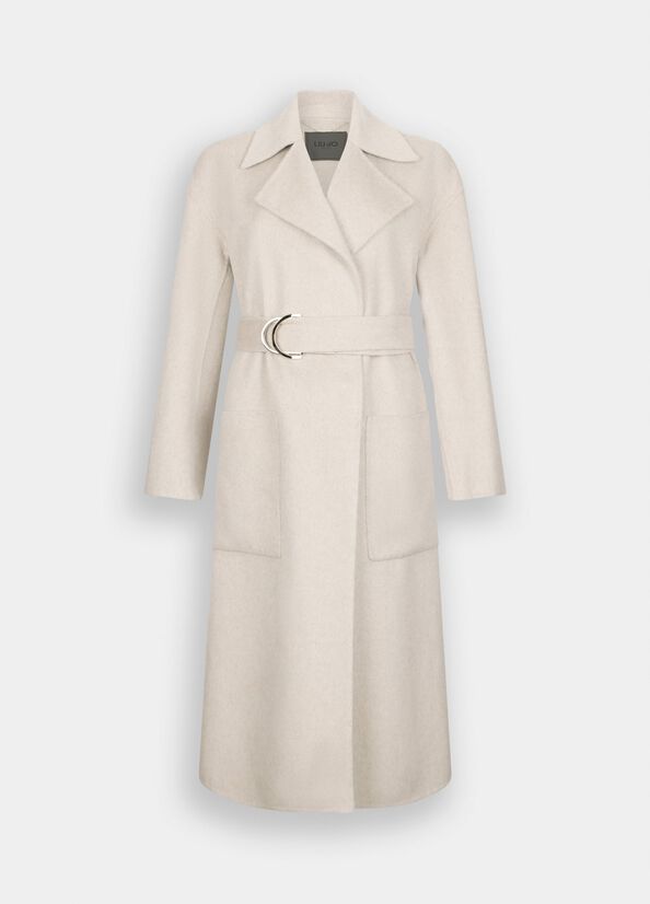 LIU JO Cappotto in lana con cintura