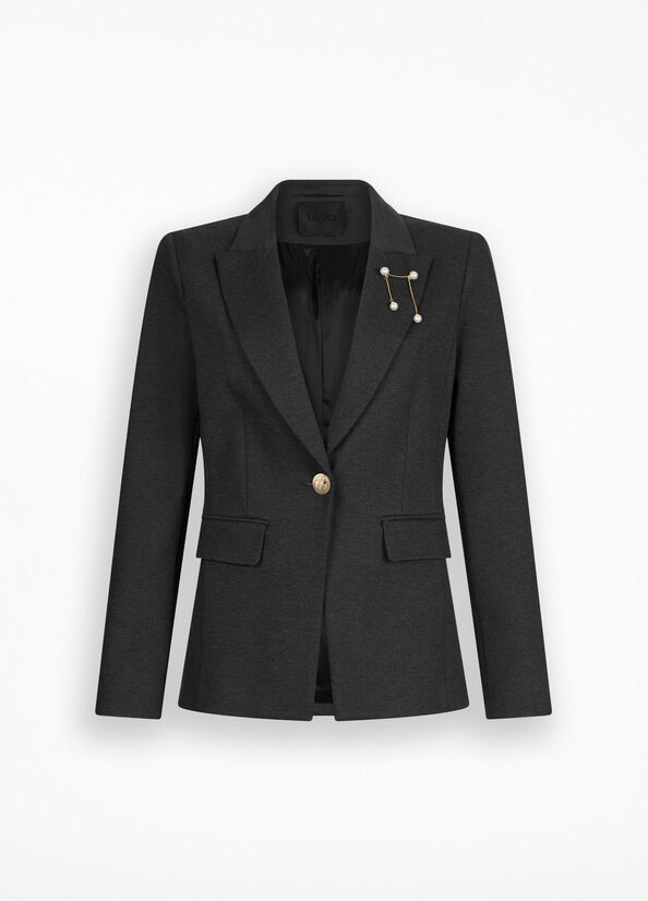 LIU JO Blazer con spilla gioiello