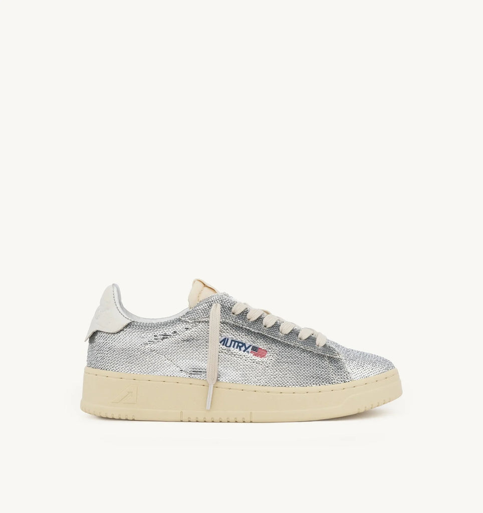 AUTRY Sneakers Dallas Low in paillettes Argento