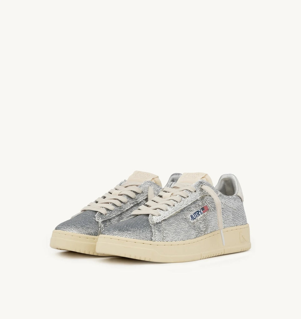 AUTRY Sneakers Dallas Low in paillettes Argento