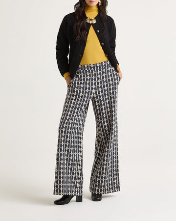 MALIPARMI Pantalone Geometric Jacquard