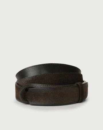 ORCIANI Cintura Nobuckle Cloudy in suede