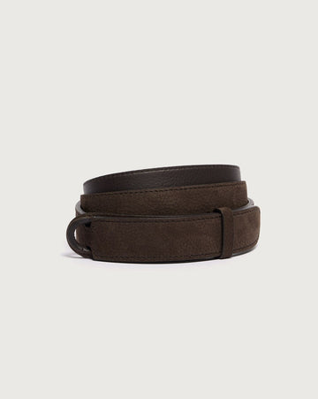 ORCIANI Cintura NoBuckle Nabucco in pelle nabuk