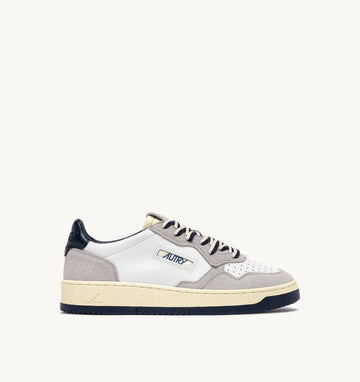 AUTRY Sneakers Medalist Low Bicolor In Pelle Bianca e Blu