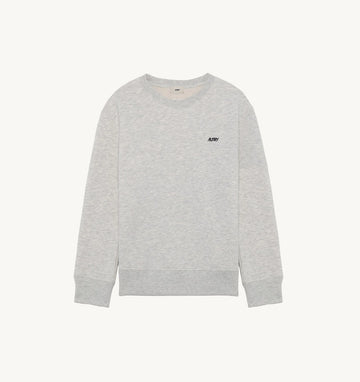 AUTRY Felpa girocollo in cotone con logo ricamato