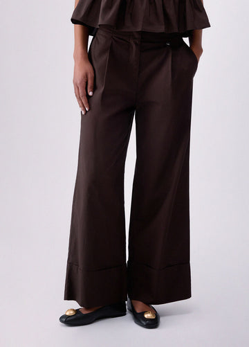 LIU JO Pantaloni flare in popeline
