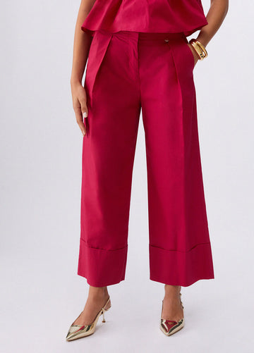 LIU JO Pantaloni flare in popeline