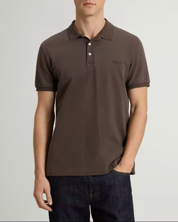 WOOLRICH Polo Mackinack in piqué di cotone elasticizzato tinta in capo