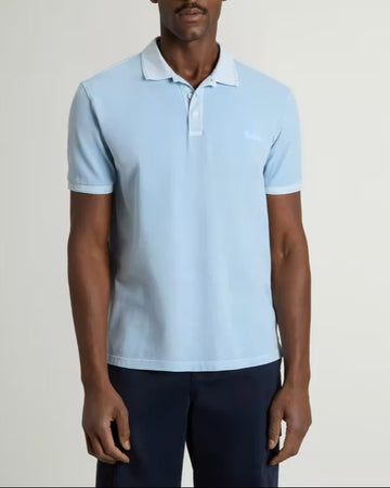 WOOLRICH Polo Mackinack in piqué di cotone elasticizzato tinta in capo