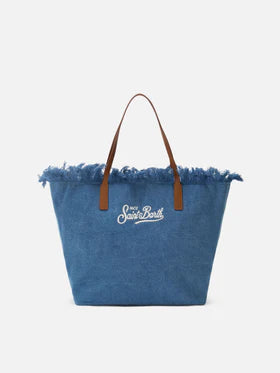 MC2 SAINT BARTH Borsa City regular in canvas con frange