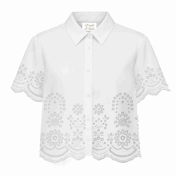 MC2 SAINT BARTH Camicia con ricamo sangallo