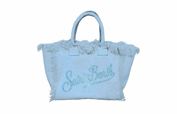 MC2 SAINT BARTH Borsa Colette in canvas di cotone e strass