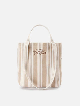 MC2 SAINT BARTH Borsa tote Essential Beach in cotone a righe