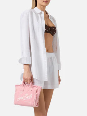 MC2 SAINT BARTH Borsa Mini Vanity in canvas di cotone