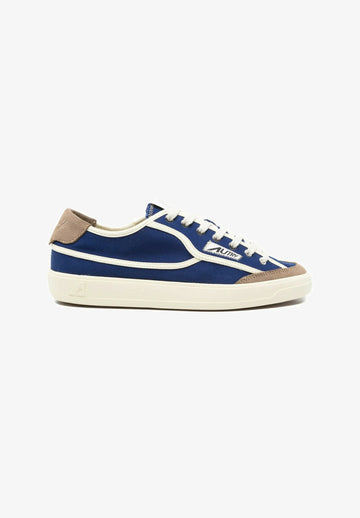 AUTRY Sneakers Windscape Low In Canvas Bicolore Blu e Vaniglia