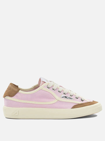 AUTRY Sneakers Windscape Low In Canvas Bicolore Rosa e Vaniglia