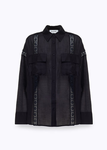 BLUGIRL Camicia in lyocell e pizzo