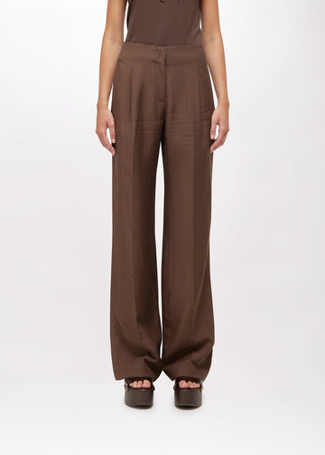 BLUGIRL Pantaloni wide leg in misto lino