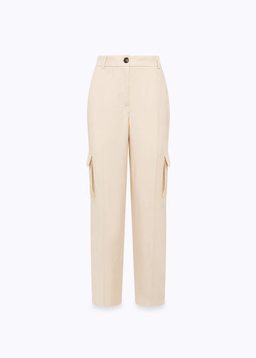 BLUGIRL Pantaloni cargo in misto lino