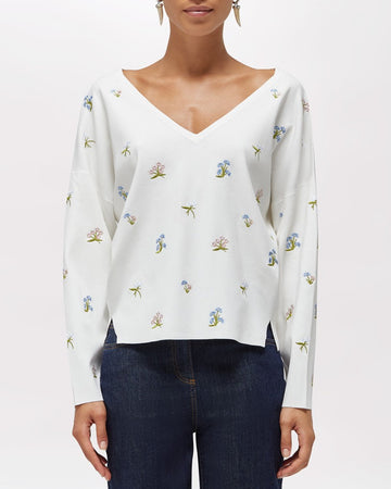 BLUGIRL Maglia in viscosa con ricami