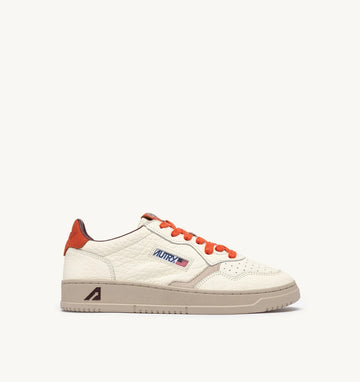 AUTRY Sneakers Medalist Low in Pelle Sand e Pumpkin