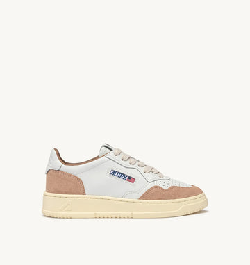 AUTRY Sneakers Medalist Low in Pelle Bianca e Suede Phard