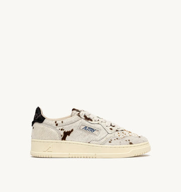 AUTRY Sneaker Low Effetto Cavallino Drip e Marrone