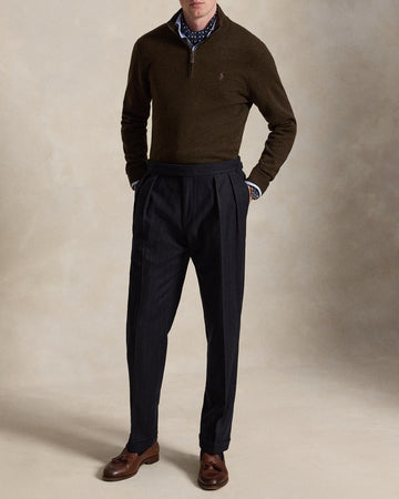 POLO RALPH LAUREN Maglia in lana con zip a un quarto