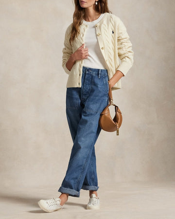 POLO RALPH LAUREN Cardigan in lana e cashmere a trecce
