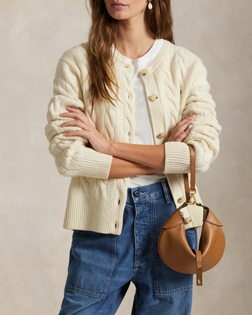 POLO RALPH LAUREN Cardigan in lana e cashmere a trecce