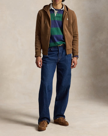 POLO RALPH LAUREN Felpa con cappuccio e zip in maglia doppia