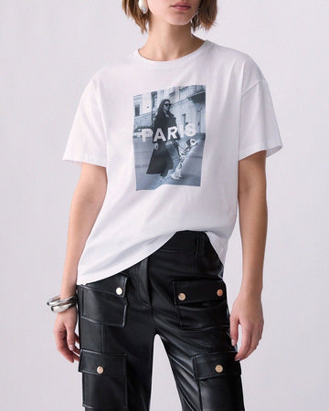 LIU JO T-shirt in jersey con stampa