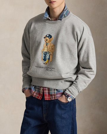 POLO RALPH LAUREN Felpa girocollo Polo Bear in pile leggero