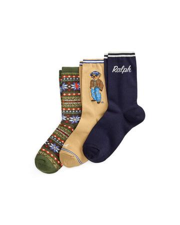 POLO RALPH LAUREN Confezione da 3 paia di calze con Polo Bear