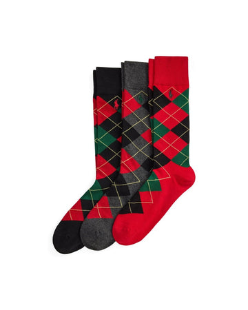 POLO RALPH LAUREN Confezione da 3 paia di calze Argyle