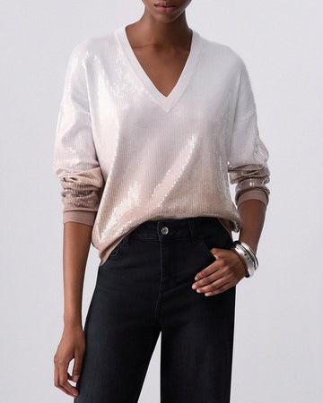 LIU JO Maglia dégradé con paillettes