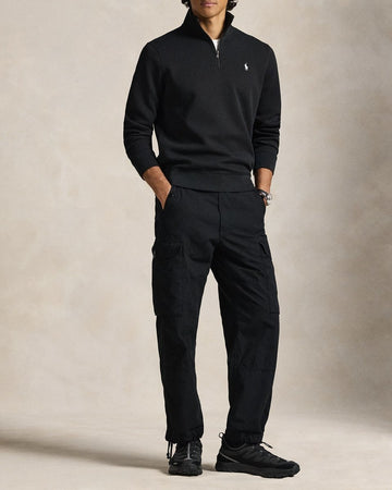 POLO RALPH LAUREN Felpa a maglia doppia con mezza zip