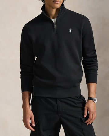 POLO RALPH LAUREN Felpa a maglia doppia con mezza zip
