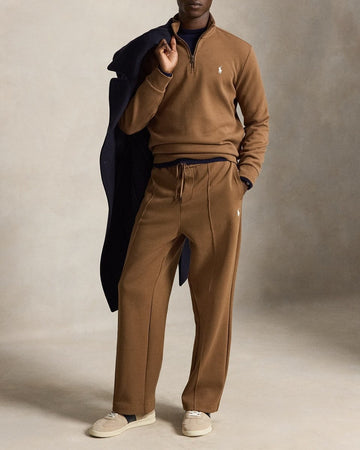 POLO RALPH LAUREN Felpa a maglia doppia con mezza zip