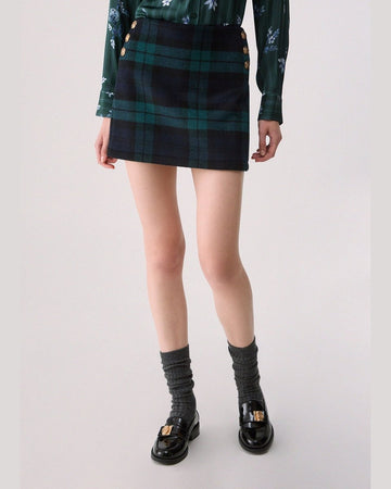 LIU JO Minigonna tartan in lana