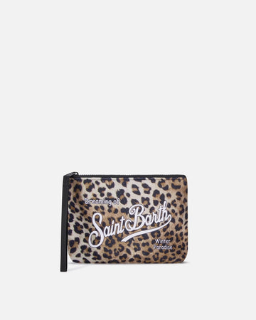MC2 SAINT BARTH Pochette Aline con stampa leopardo