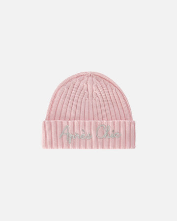 MC2 SAINT BARTH Berretto Wengen rosa con ricamo Après Chic