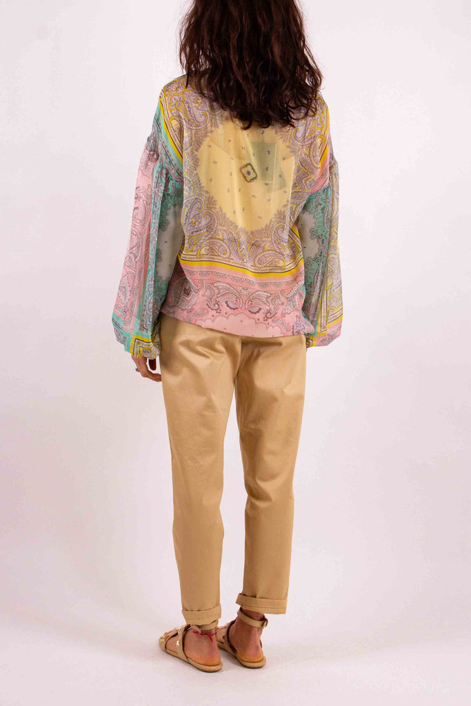 TWIN SET Blusa con stampa patchwork bandana