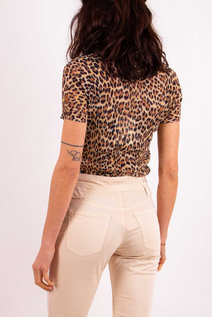 BLUGIRL TOP IN MISTO COTONE ANIMALIER