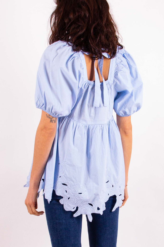 BLUGIRL BLUSA IN POPELINE CON RICAMO