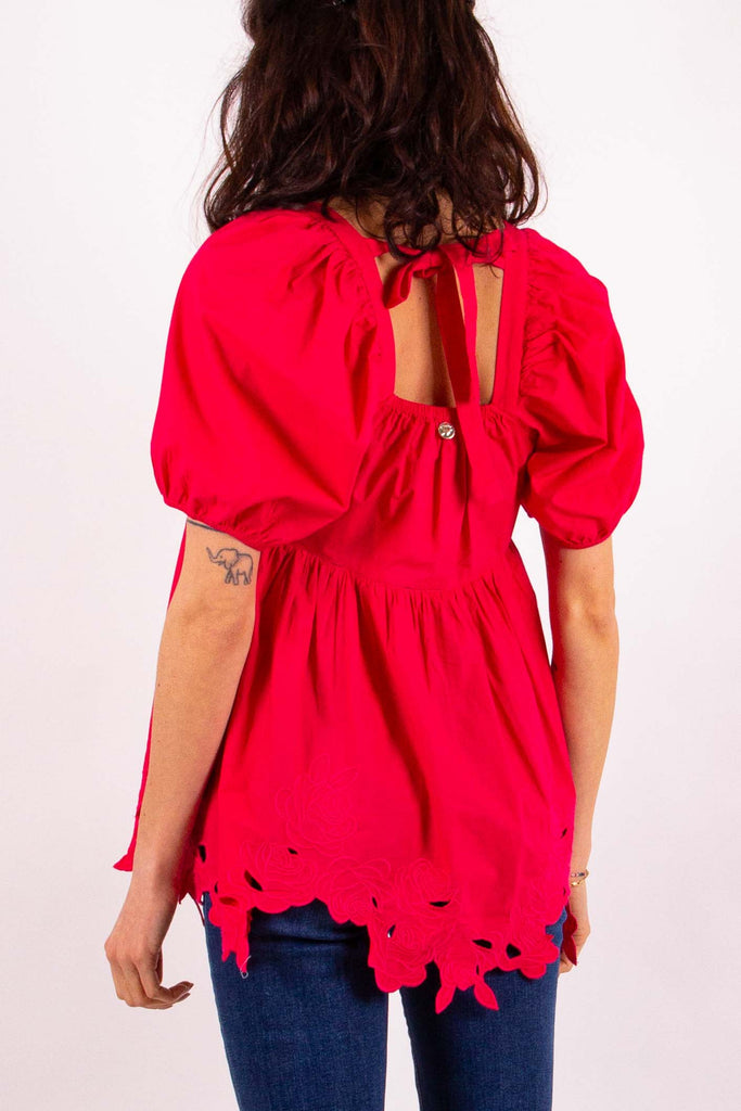 BLUGIRL BLUSA IN POPELINE CON RICAMO