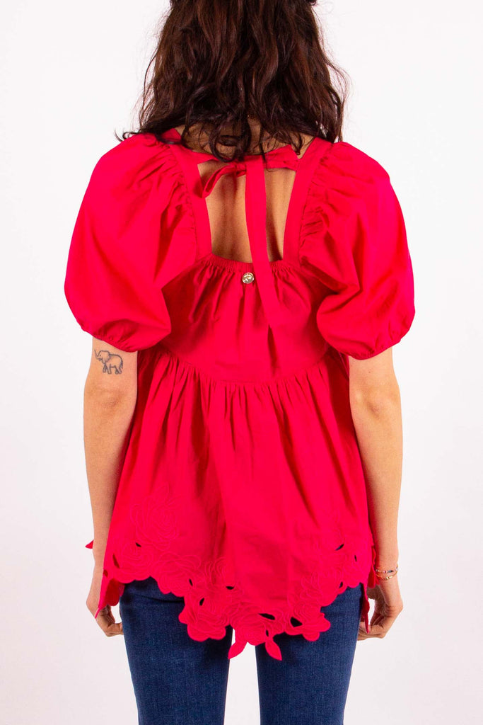 BLUGIRL BLUSA IN POPELINE CON RICAMO