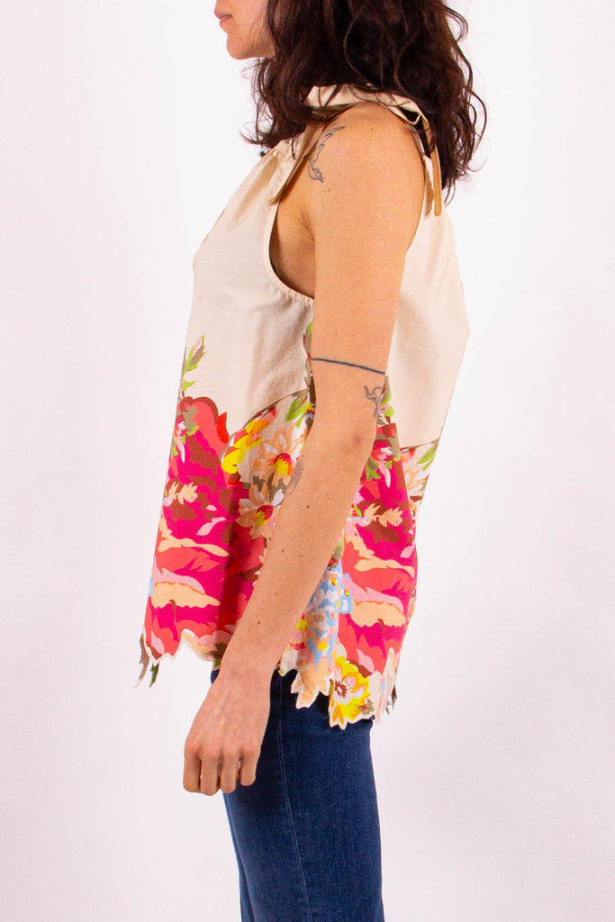 BLUGIRL TOP IN POPELINE CON STAMPA A FIORI
