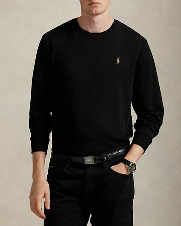 POLO RALPH LAUREN T-Shirt slim fit in morbido cotone manica lunga